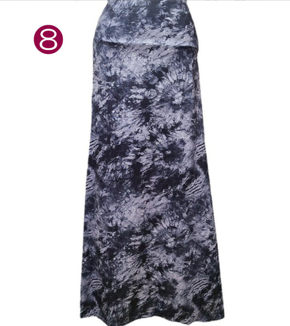 総柄ロングフレアスカート(00004)