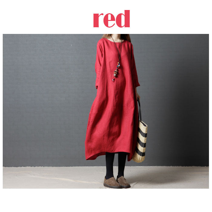 綿麻ワンピース(10069)