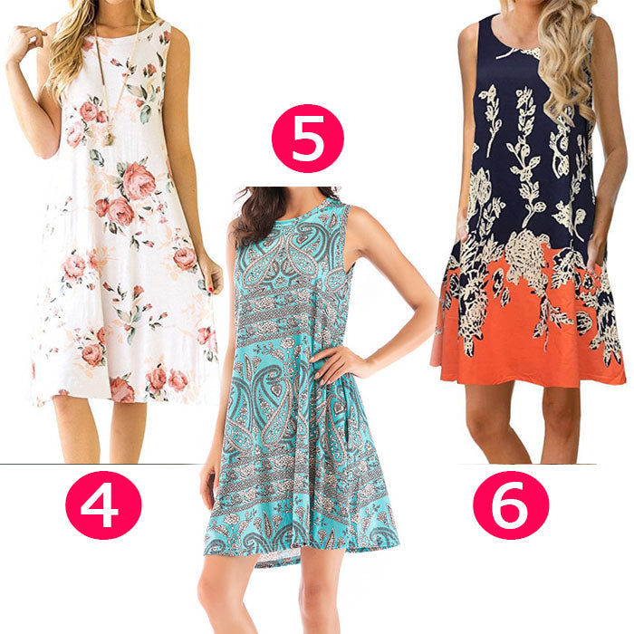 総柄ワンピース(10088)