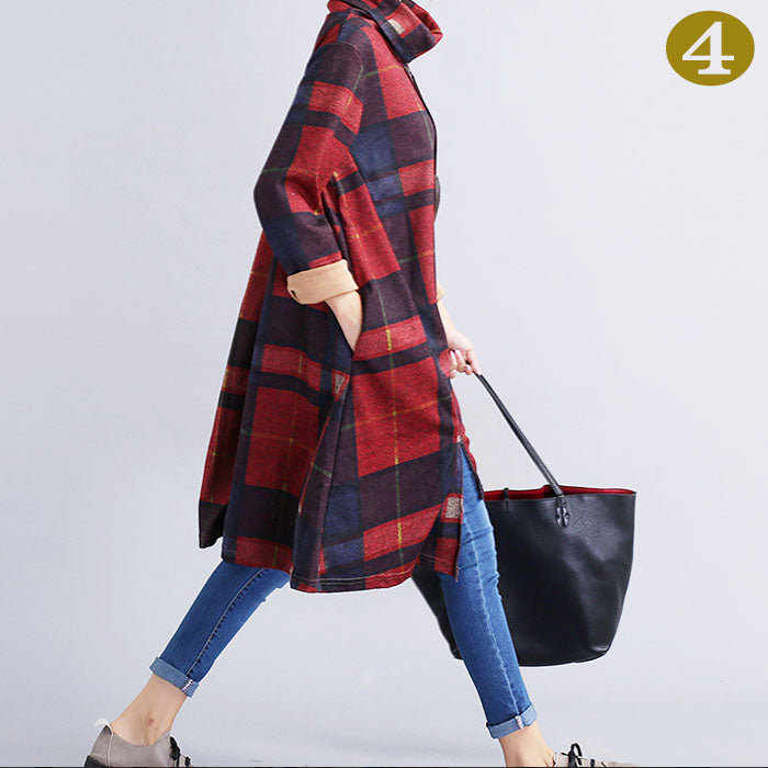 エスニックワンピース ひざ丈 ミディアム丈 秋冬 レディース(10010)