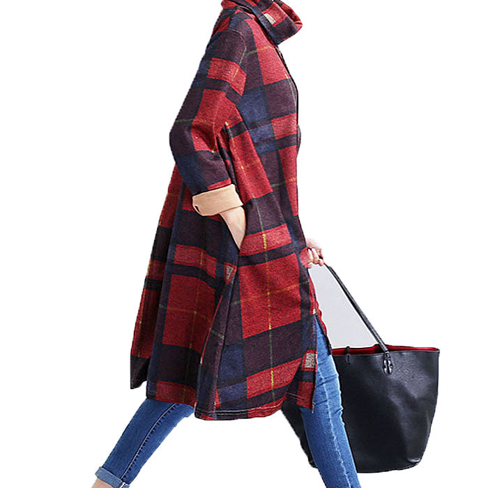 エスニックワンピース ひざ丈 ミディアム丈 秋冬 レディース(10010)