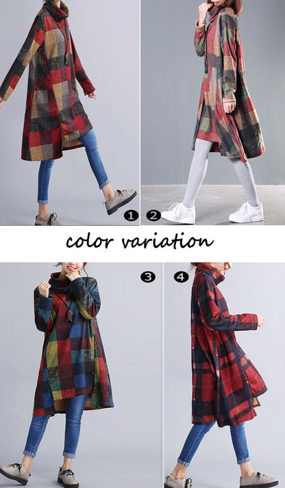 エスニックワンピース ひざ丈 ミディアム丈 秋冬 レディース(10010)