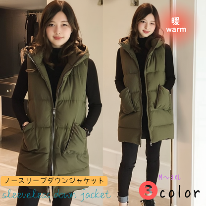 ノースリーブダウンジャケット ジャケット 秋冬 レディース(10258)