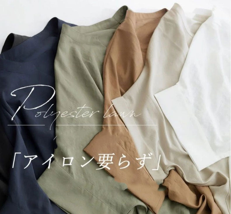 スキッパーブラウス トップス レディース 春夏 清涼感(10288)