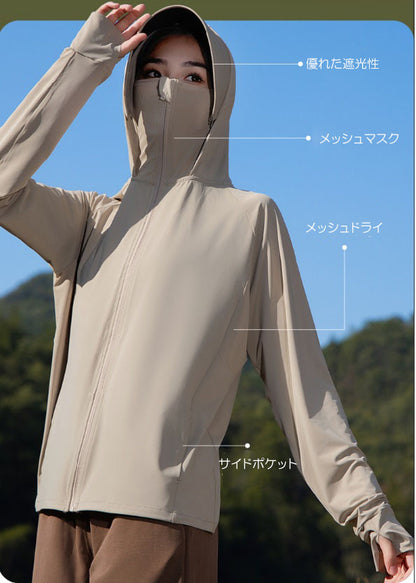 日焼け止めパーカ UVカット 紫外線防止 ラッシュガード(10290)