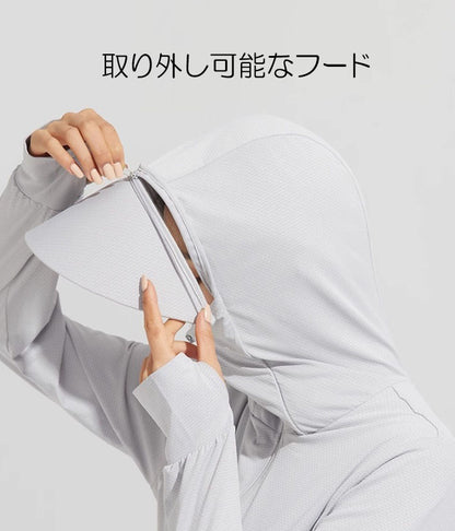 日焼け止めパーカ２ UVカット 紫外線防止  トップス(10291)