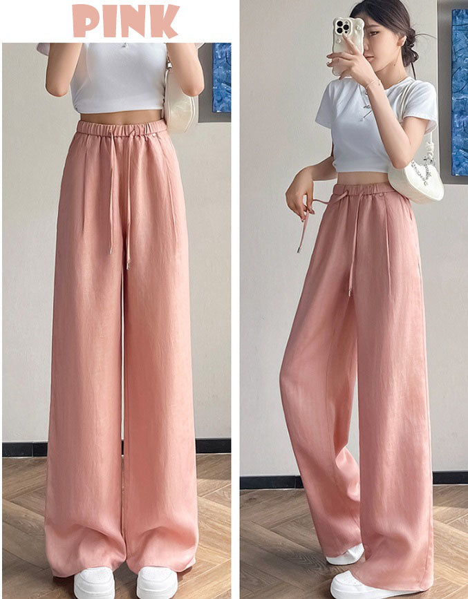 クールパンツ 接触冷感 レディース ボトムス ワイドパンツ(10298)