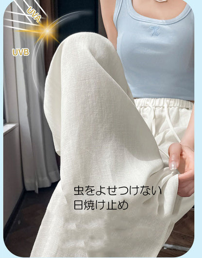 クールパンツ 接触冷感 レディース ボトムス ワイドパンツ(10298)