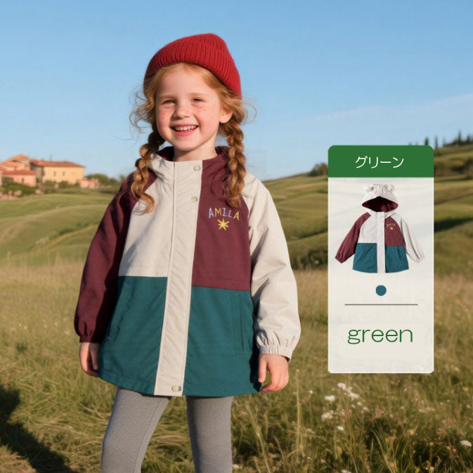 マウンテンジャケット キッズ 秋冬 アウター 子ども(30066)