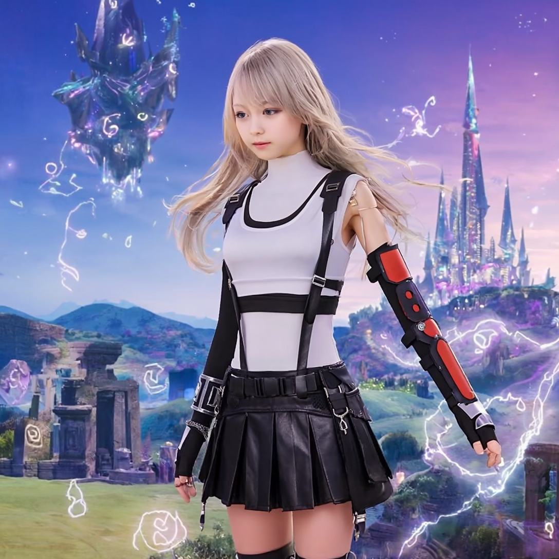 コスチューム ティファ９点セット コスプレ アニメ ＦＦ (40034)