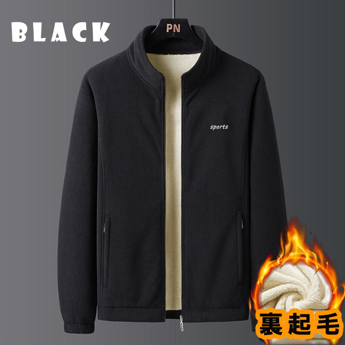 裏フリースブルゾン ジャケット トップス メンズ 暖か(70007)