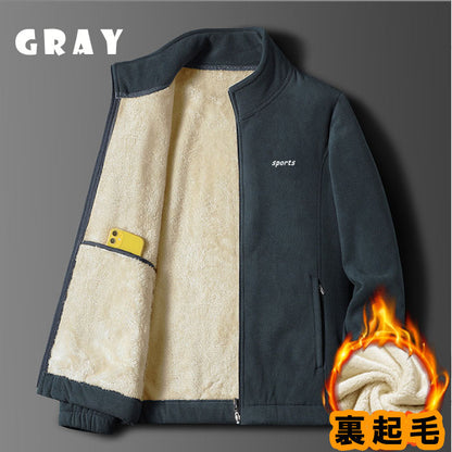 裏フリースブルゾン ジャケット トップス メンズ 暖か(70007)