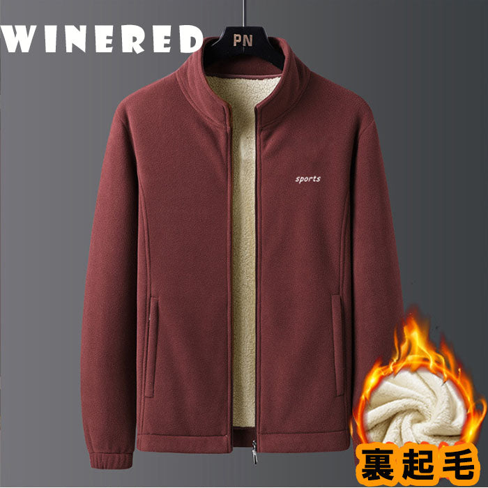裏フリースブルゾン ジャケット トップス メンズ 暖か(70007)