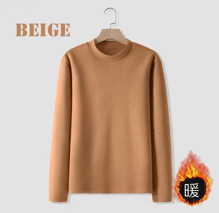 暖かロンＴ トップス 無地 メンズ 起毛 暖か(70019)