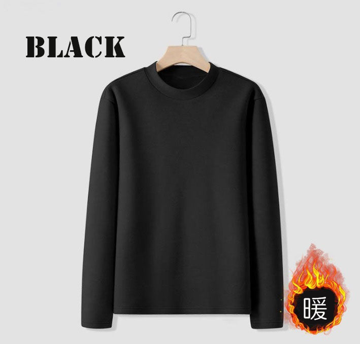 暖かロンＴ トップス 無地 メンズ 起毛 暖か(70019)