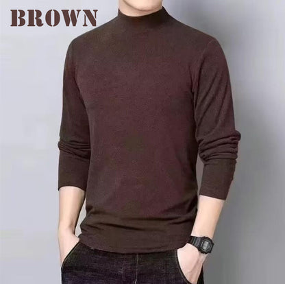 暖かロンＴ トップス 無地 メンズ 起毛 暖か(70019)