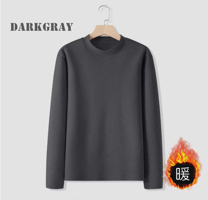 暖かロンＴ トップス 無地 メンズ 起毛 暖か(70019)