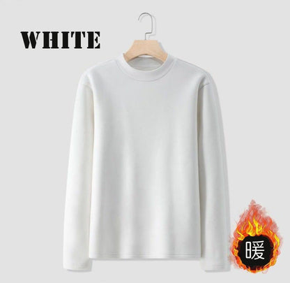 暖かロンＴ トップス 無地 メンズ 起毛 暖か(70019)