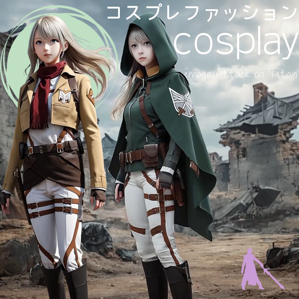 コスプレ コスチューム 進撃 巨人 仮想 ハロウィン(90034)