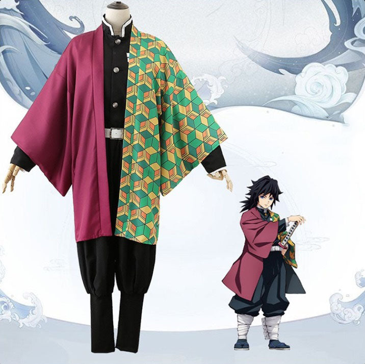 コスプレ コスチューム 鬼滅 刃 富岡義勇 仮想 ハロウィン(90037)