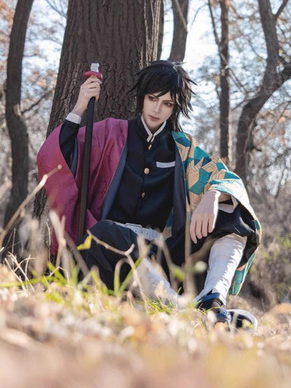 コスプレ コスチューム 鬼滅 刃 富岡義勇 仮想 ハロウィン(90037)