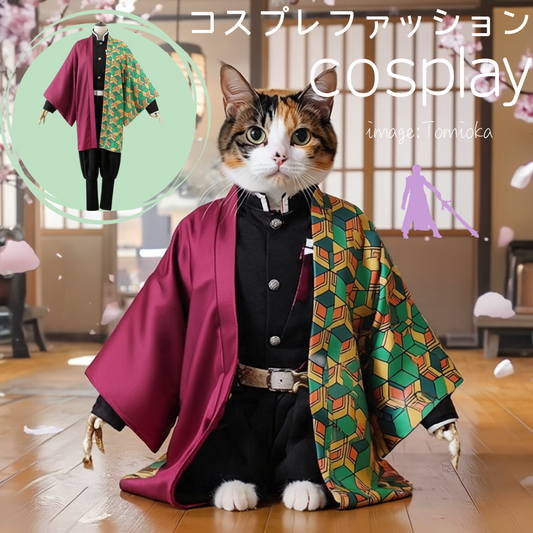 コスプレ コスチューム 鬼滅 刃 富岡義勇 仮想 ハロウィン(90037)