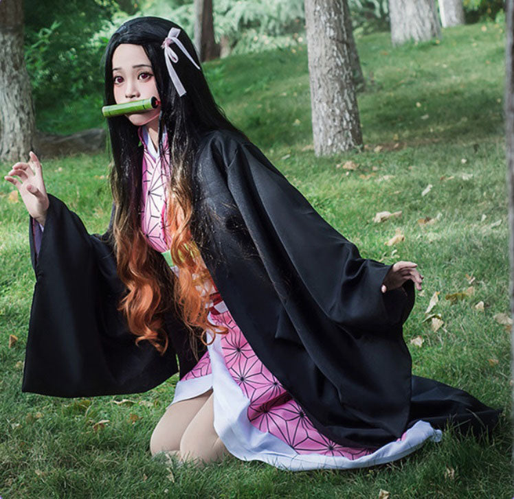 コスプレ コスチューム 鬼滅 刃 禰豆子 仮想 ハロウィン(90038)