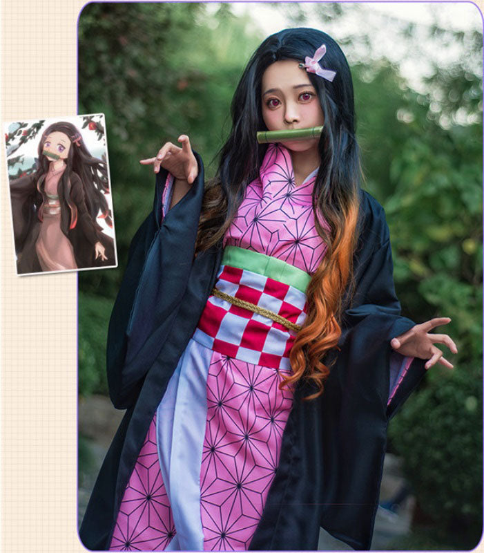 コスプレ コスチューム 鬼滅 刃 禰豆子 仮想 ハロウィン(90038)