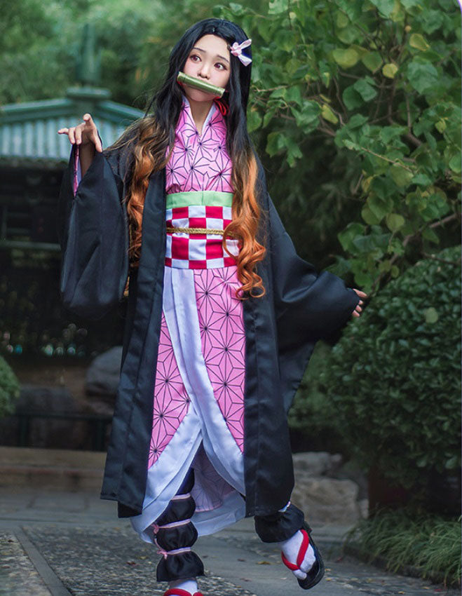 コスプレ コスチューム 鬼滅 刃 禰豆子 仮想 ハロウィン(90038)