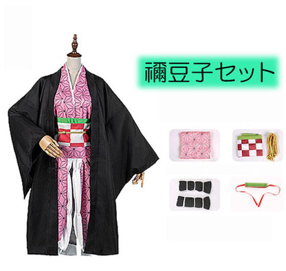 コスプレ コスチューム 鬼滅 刃 禰豆子 仮想 ハロウィン(90038)