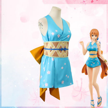 コスプレ  コスチューム ワンピース ナミ 新世界 ワノ国 仮装 ハロウィン(90041)