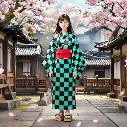 コスプレ  コスチューム 鬼滅の刃 着物 仮装 ハロウィン(90042)