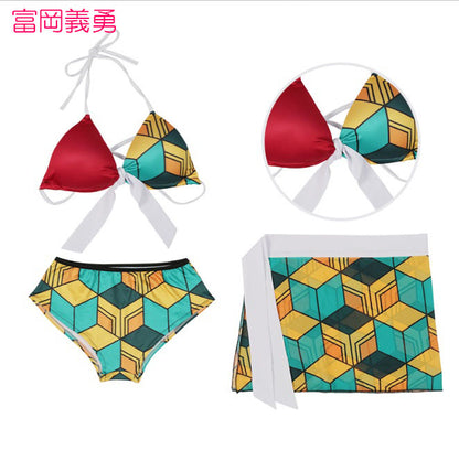 コスプレ  コスチューム 鬼滅の刃 水着 夏 プール(90043)