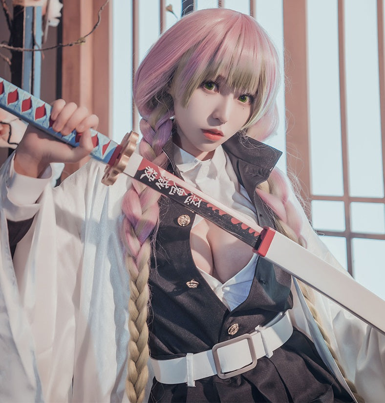 コスプレ  コスチューム 甘露寺蜜璃 鬼滅の刃(90046)