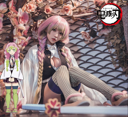 コスプレ  コスチューム 甘露寺蜜璃 鬼滅の刃(90046)