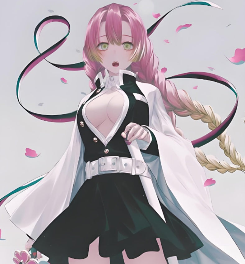 コスプレ  コスチューム 甘露寺蜜璃 鬼滅の刃(90046)