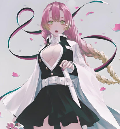 コスプレ  コスチューム 甘露寺蜜璃 鬼滅の刃(90046)