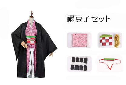 コスプレ  コスチューム  鬼滅の刃 和服 禰豆子(90050)