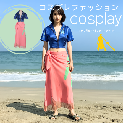 コスプレ コスチューム ニコロビン ワンピース (90055)
