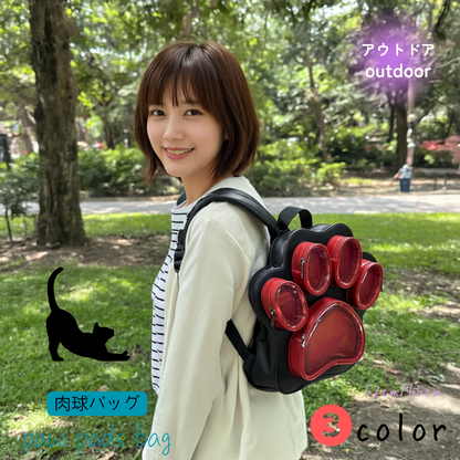 肉球バッグ リュック 猫 アウトドア(90064)