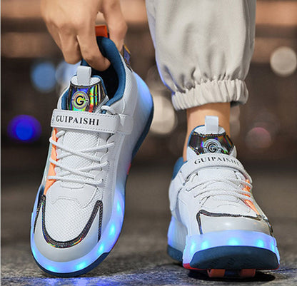 光るローラースケートシューズ キッズ 子ども 女の子 男の子 LED (90074)